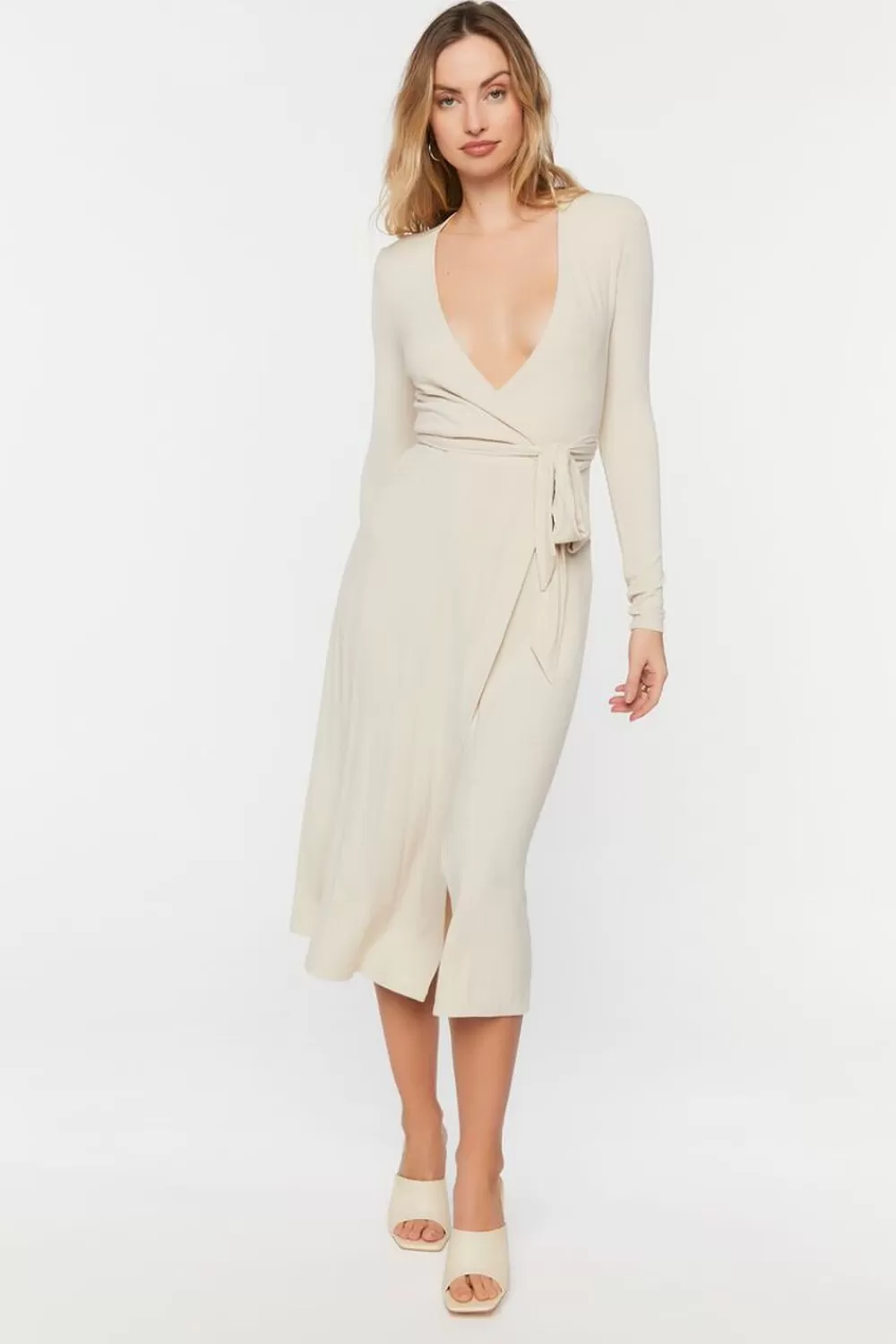 Forever 21 Belted Surplice Midi Dress | Women Dresses