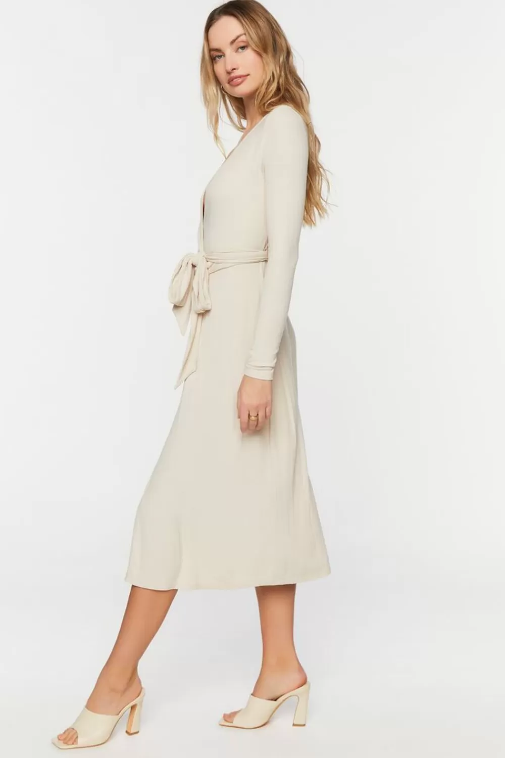 Forever 21 Belted Surplice Midi Dress | Women Dresses