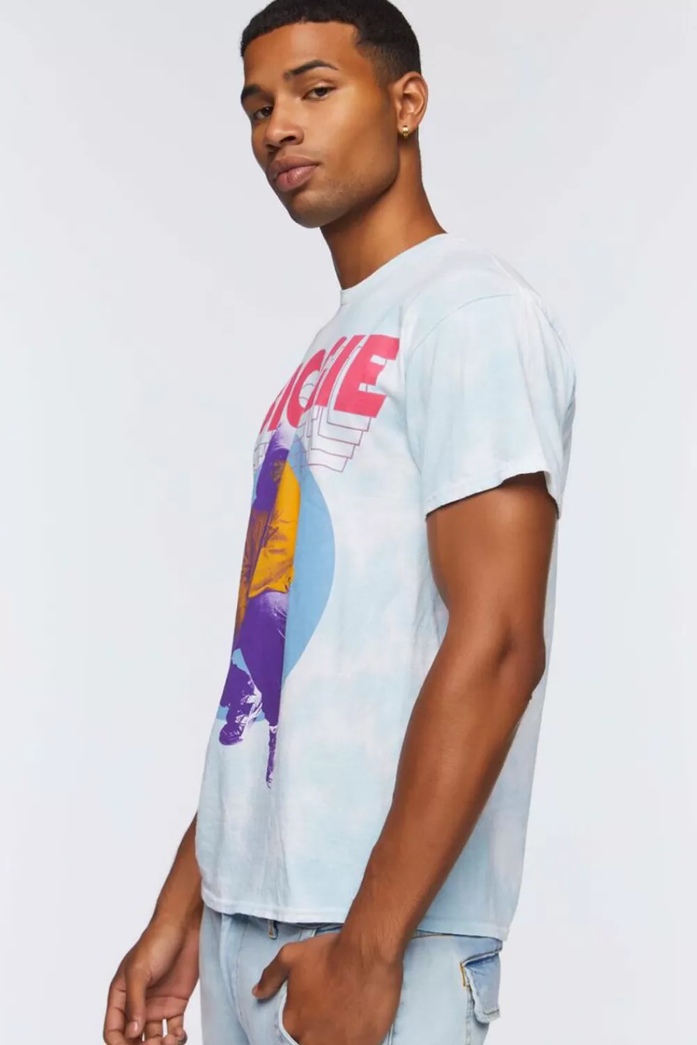 Graphic Tees>Forever 21 Biggie Graphic Tee Light Blue/Multi