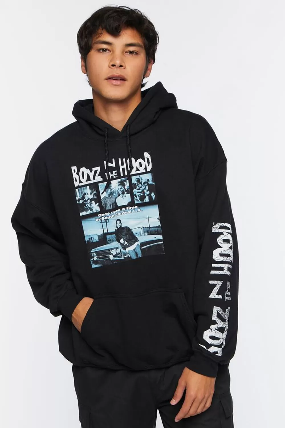 Graphic Tees>Forever 21 Boyz N The Hood Graphic Hoodie Black/Multi