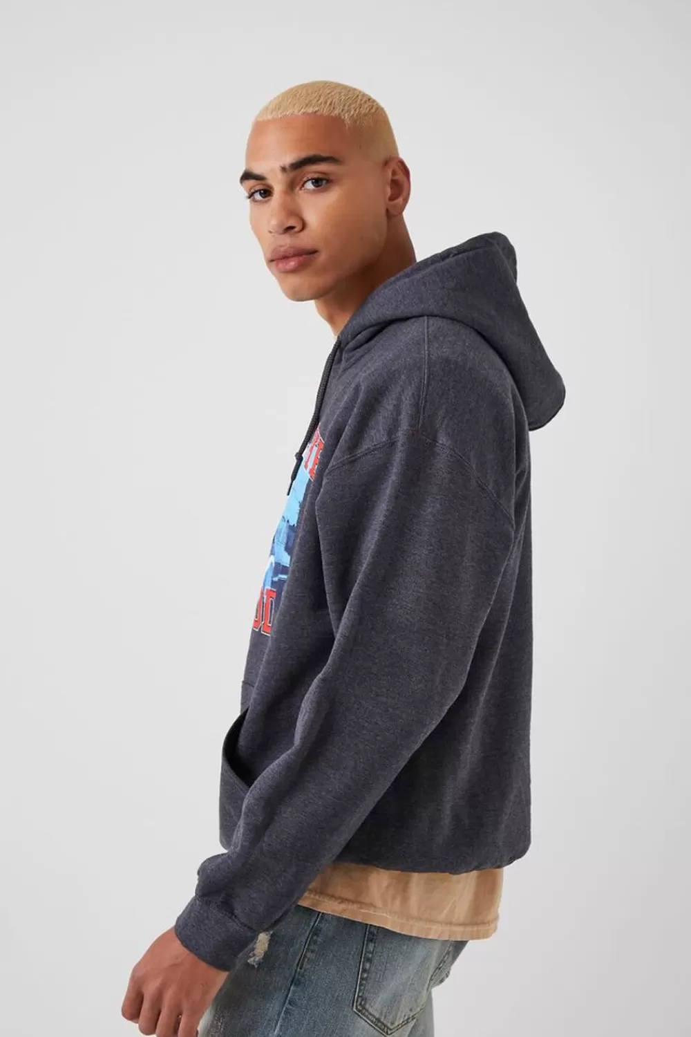 Graphic Tees>Forever 21 Boyz N The Hood Graphic Hoodie Charcoal/Multi