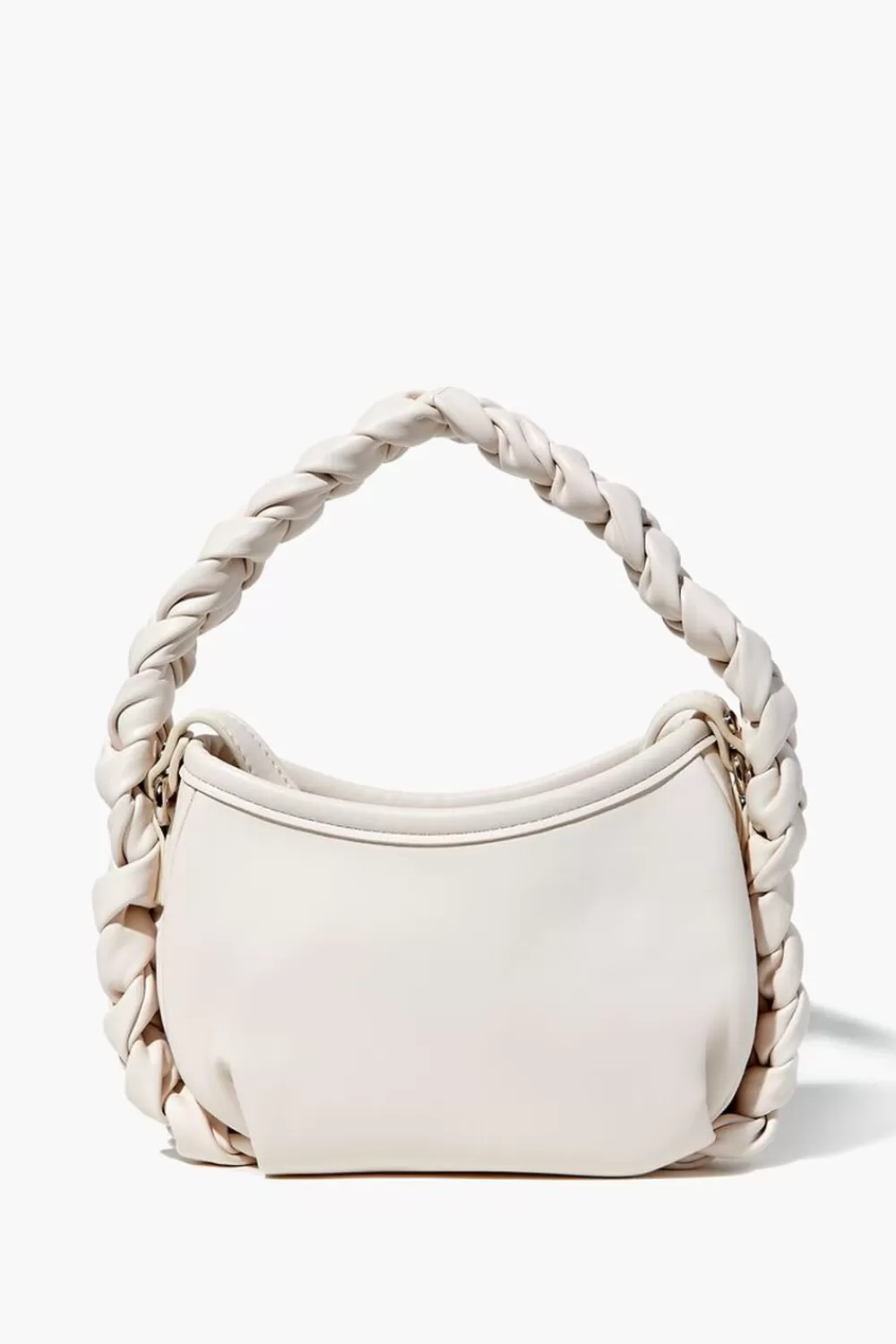 Bags + Backpacks>Forever 21 Braided Faux Leather Crossbody Bag White