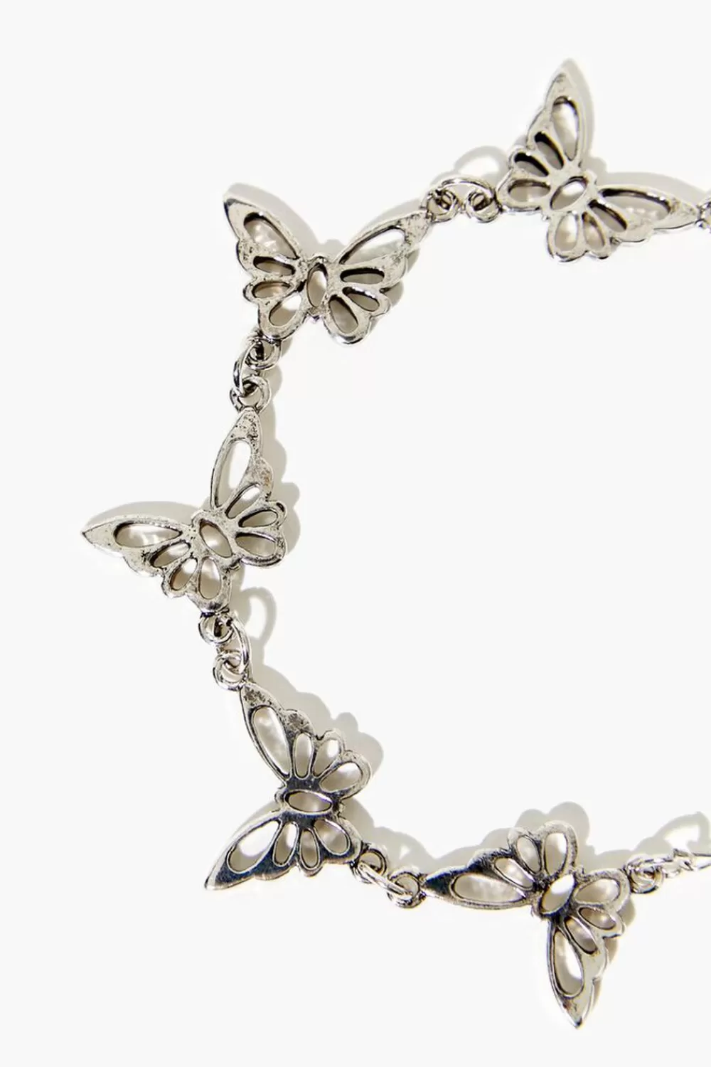 Bracelets>Forever 21 Butterfly Charm Bracelet Silver