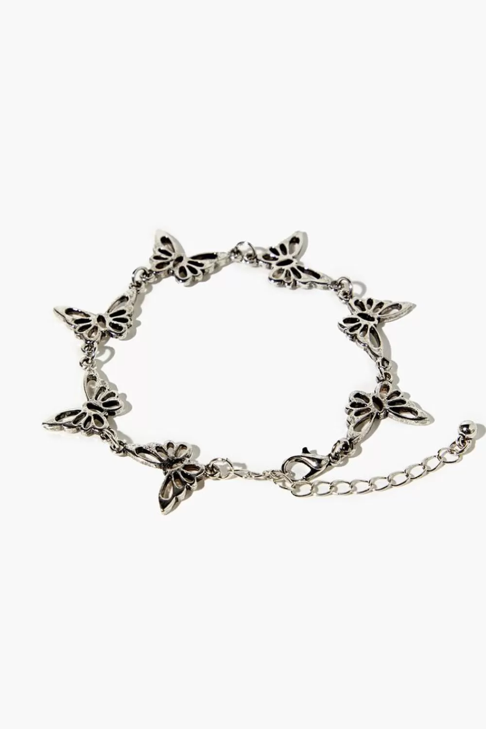 Bracelets>Forever 21 Butterfly Charm Bracelet Silver