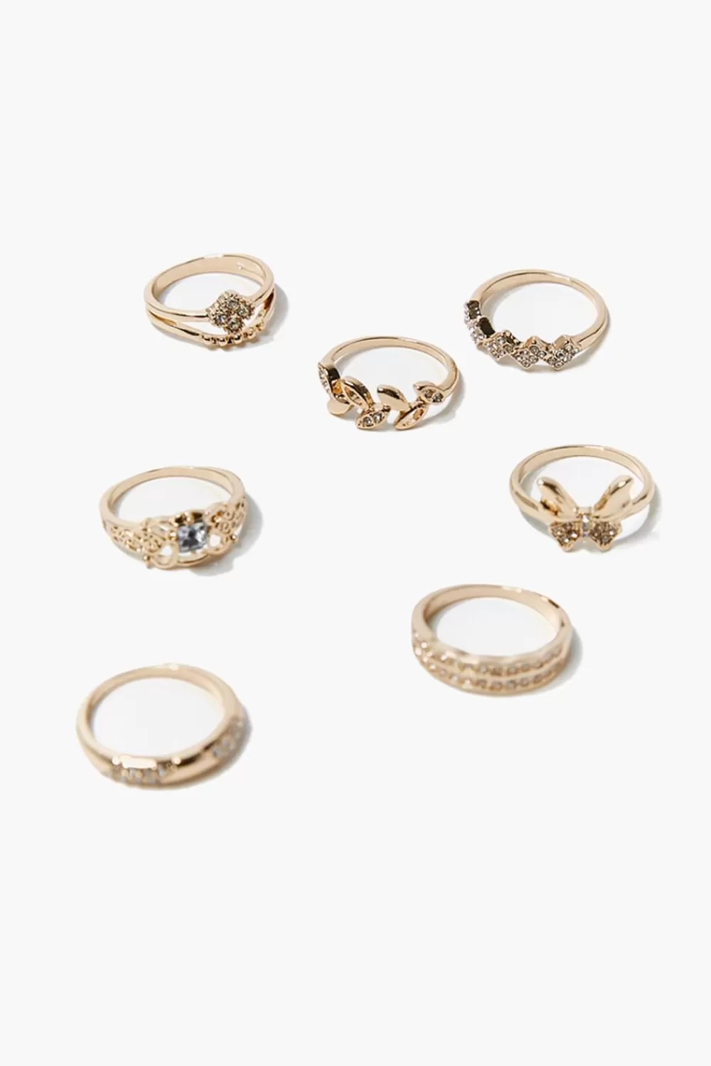 Rings>Forever 21 Butterfly Ring Set Gold