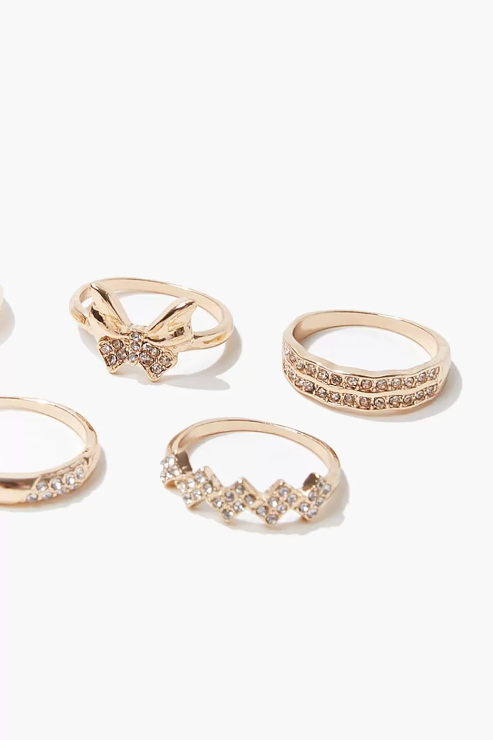 Rings>Forever 21 Butterfly Ring Set Gold