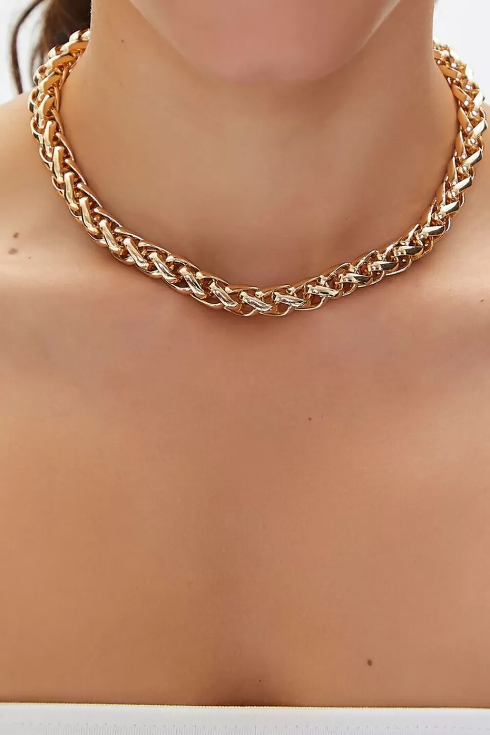 Necklaces>Forever 21 Byzantine Chain Necklace Gold