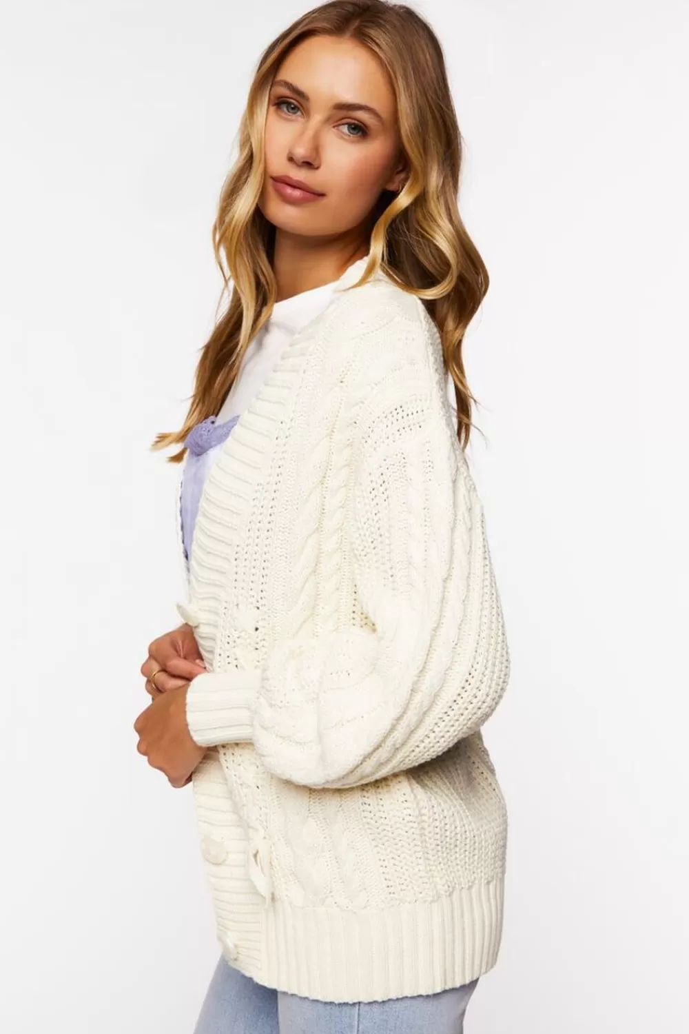 Forever 21 Cable Knit Cardigan Sweater | Women Tops
