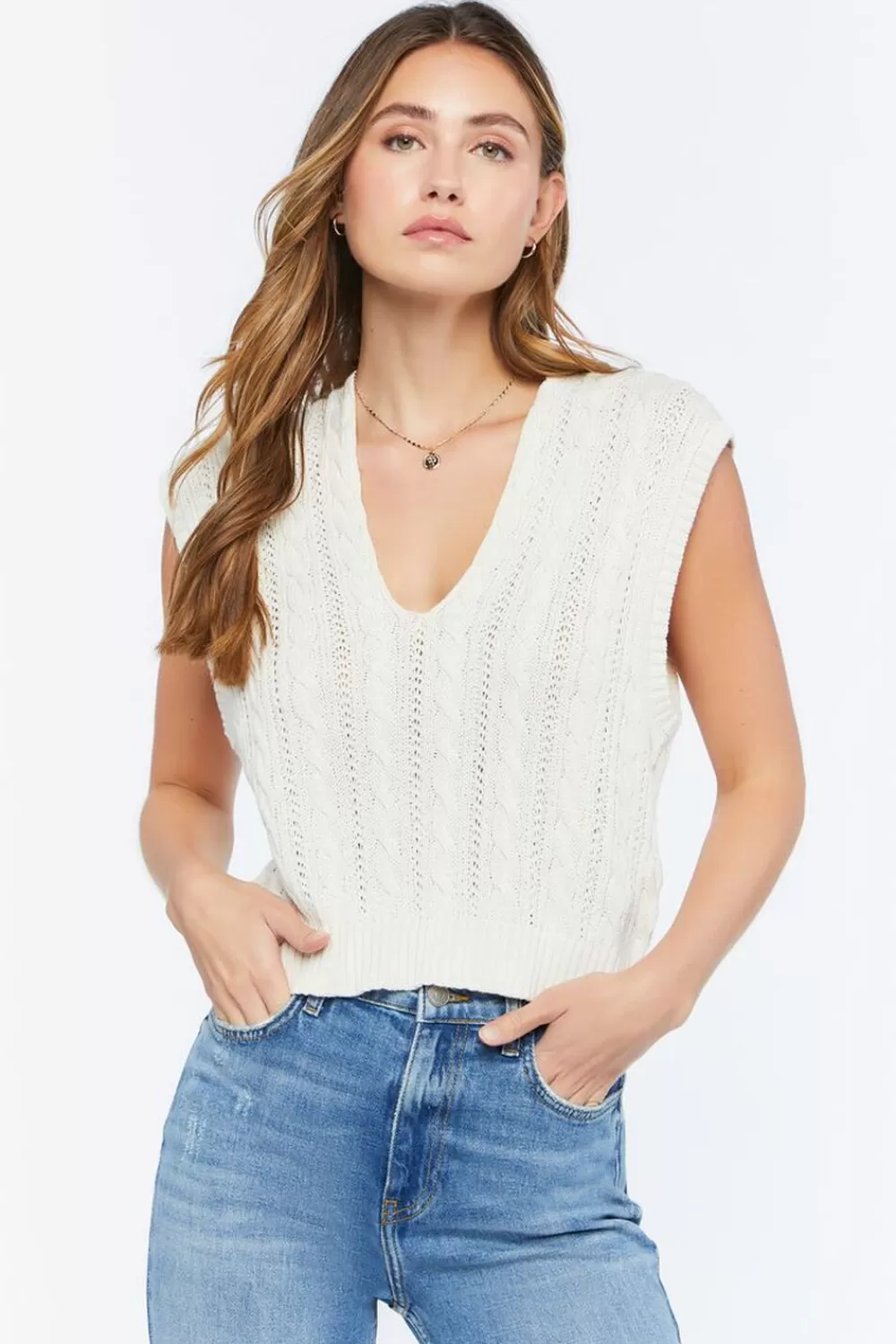 Forever 21 Cable Knit Sleeveless Top | Women Tops