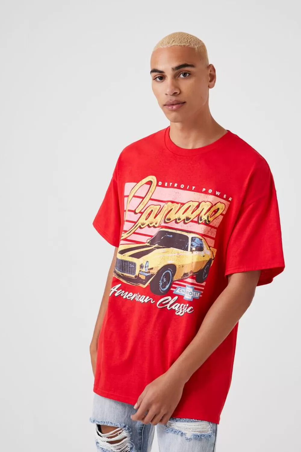 Graphic Tees>Forever 21 Camaro Graphic Tee Tomato/Multi