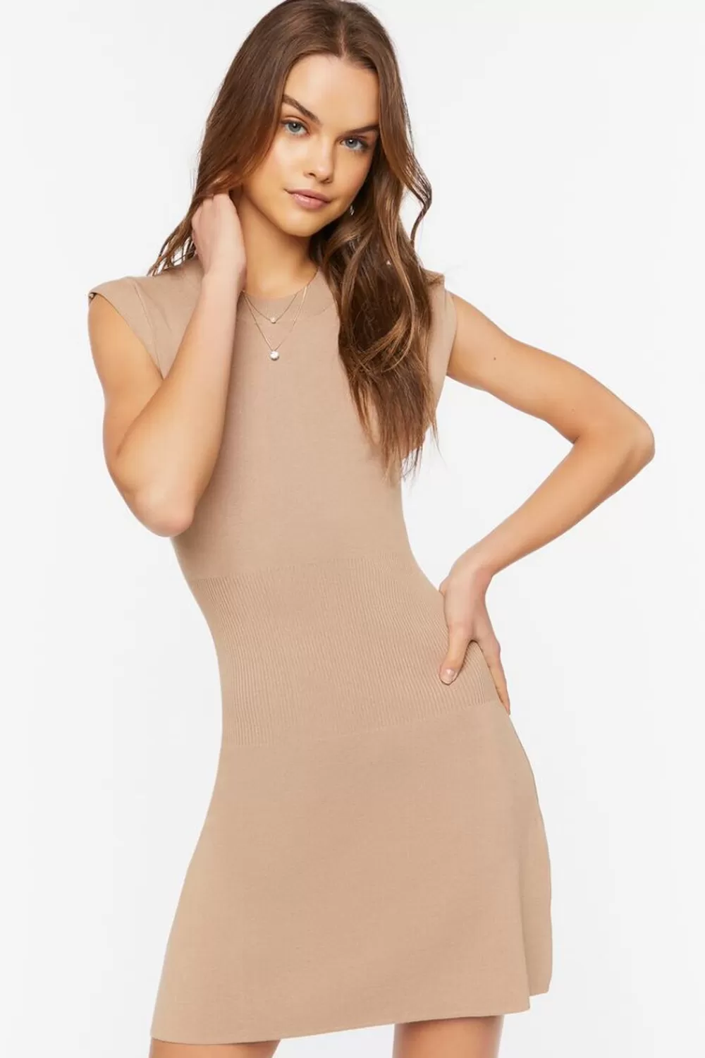 Forever 21 Cap-Sleeve Mini Sweater Dress | Women Dresses