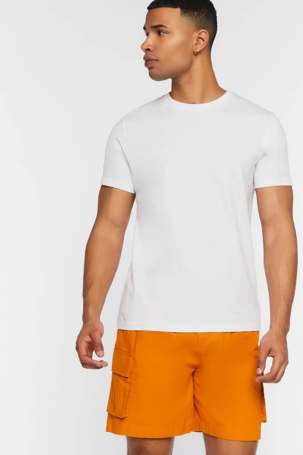 Activewear + Athletic>Forever 21 Cargo Drawstring Shorts Sunset Gold