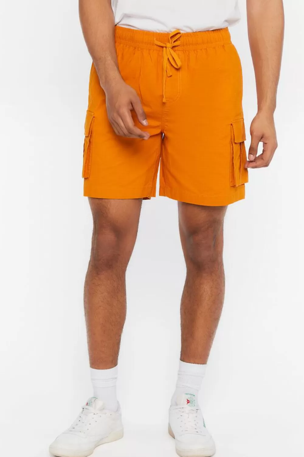 Activewear + Athletic>Forever 21 Cargo Drawstring Shorts Sunset Gold