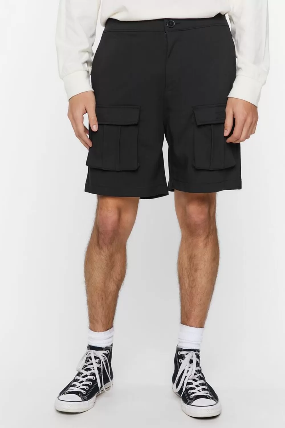 Activewear + Athletic>Forever 21 Cargo Pocket Shorts Black