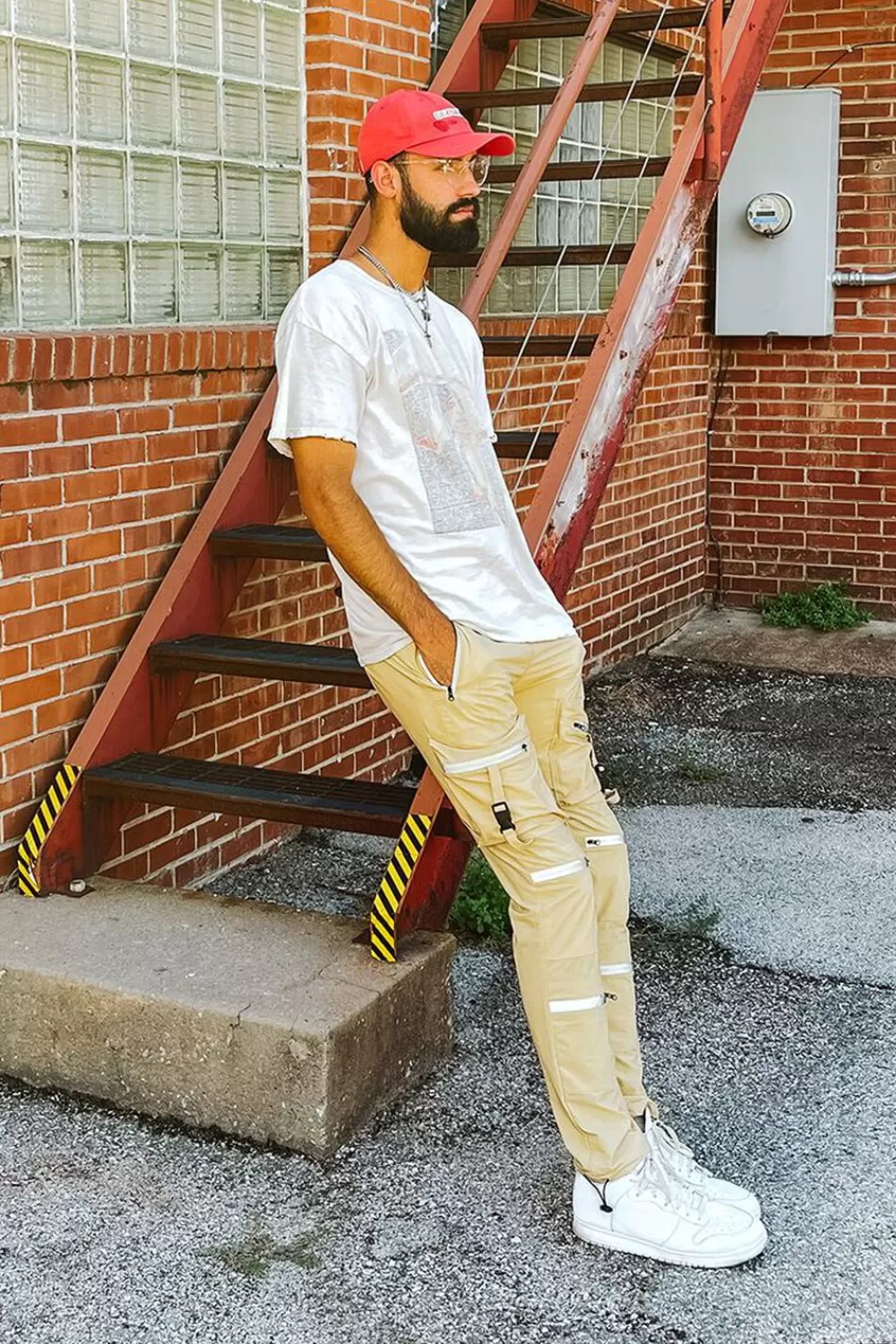 Bottoms>Forever 21 Cargo Pocket Utility Pants Khaki