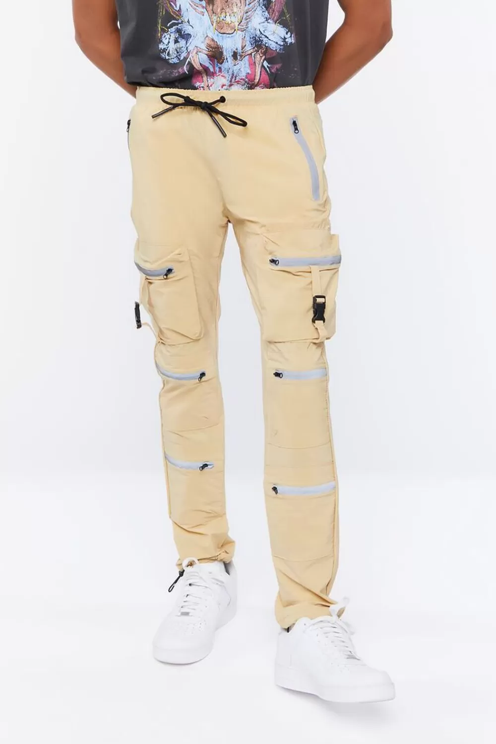 Bottoms>Forever 21 Cargo Pocket Utility Pants Khaki