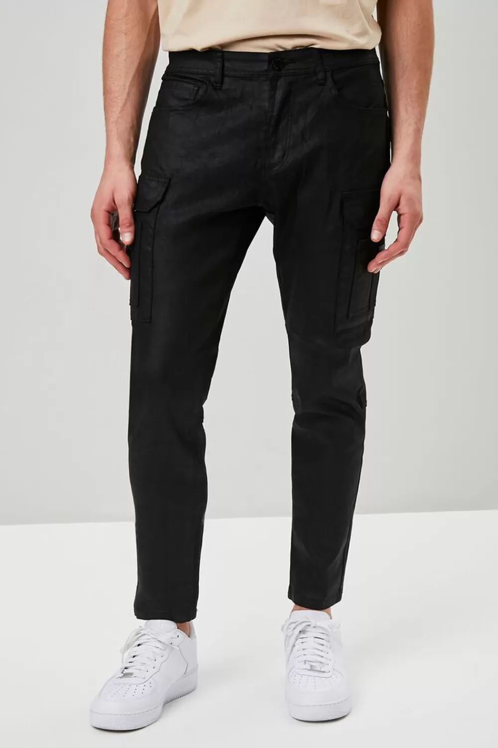 Jeans + Denim>Forever 21 Cargo Skinny Jeans Black
