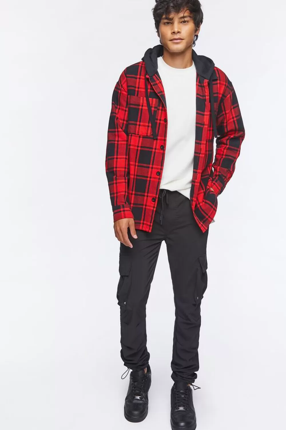 Bottoms>Forever 21 Cargo Utility Joggers Black