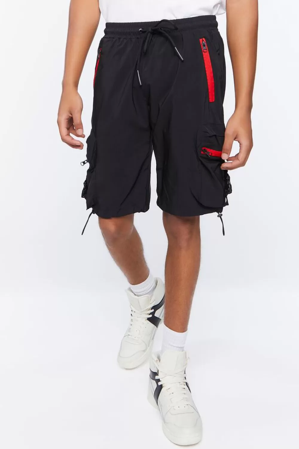 Bottoms>Forever 21 Cargo Utility Shorts Black