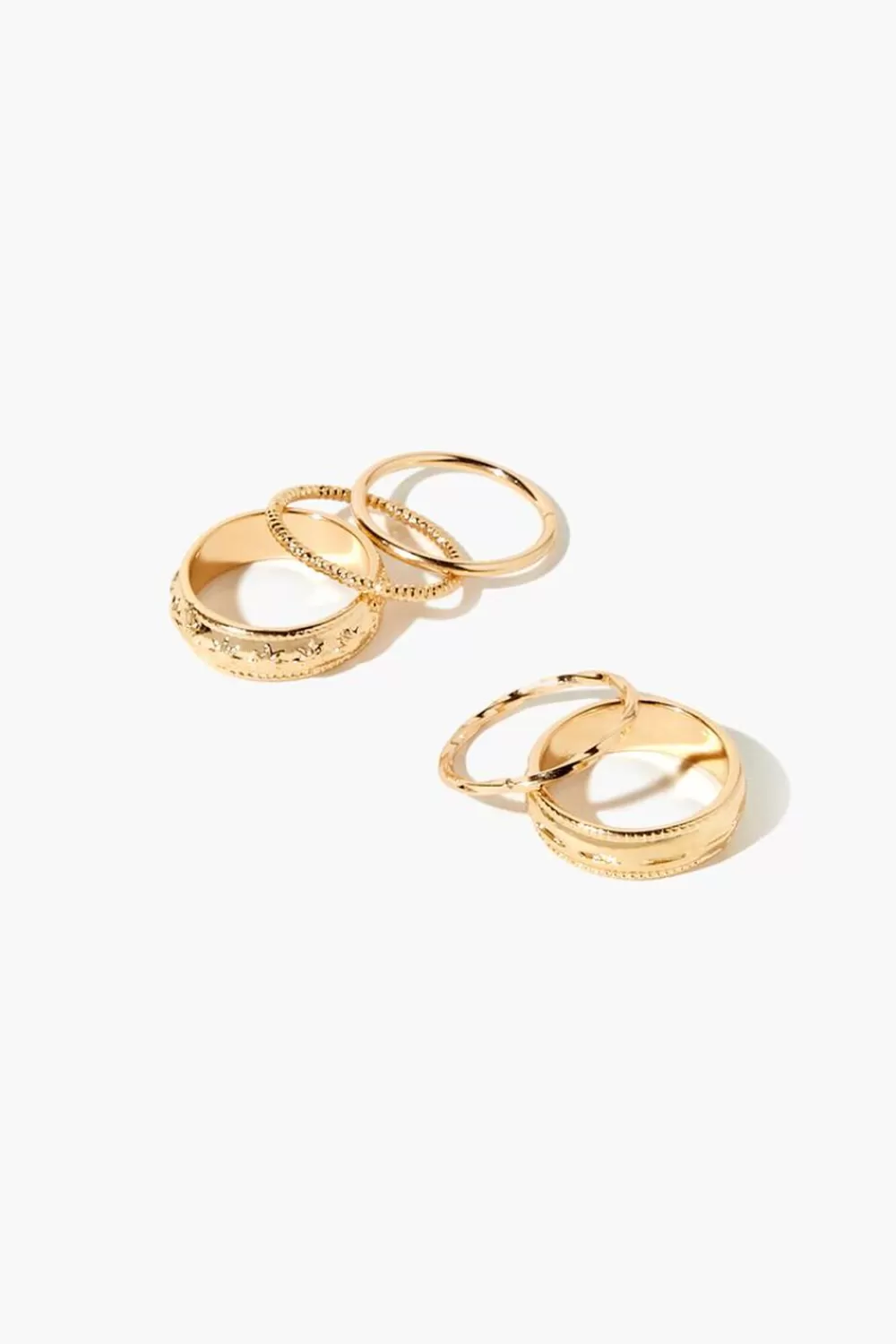 Rings>Forever 21 Celestial Ring Set Gold
