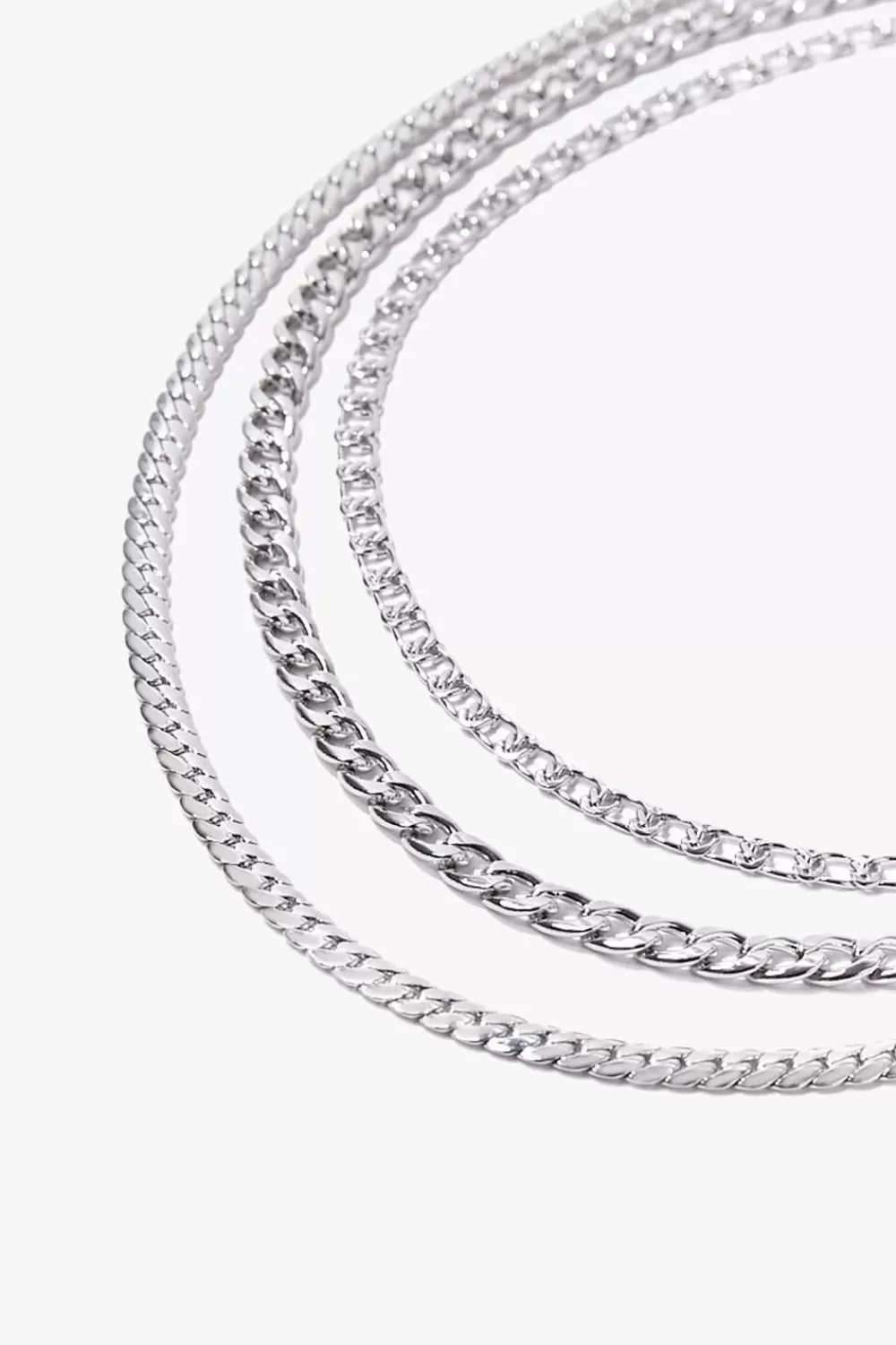 Necklaces>Forever 21 Chain Necklace Set Silver