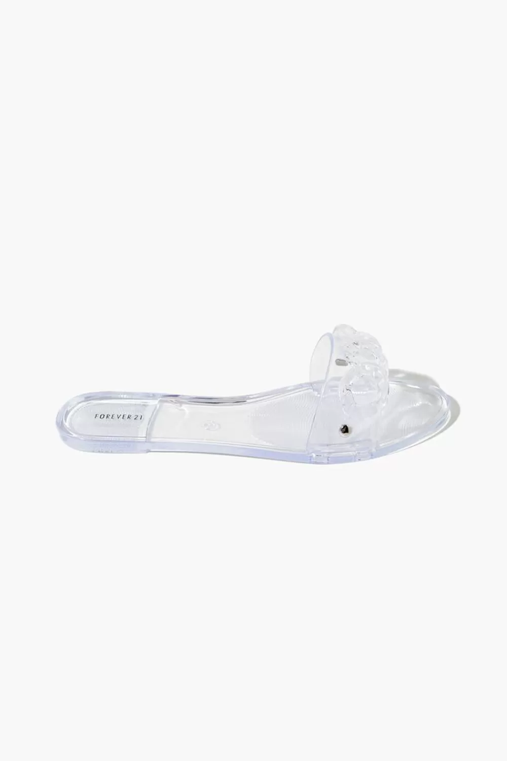 Swimwear>Forever 21 Chain-Strap Sandals Clear