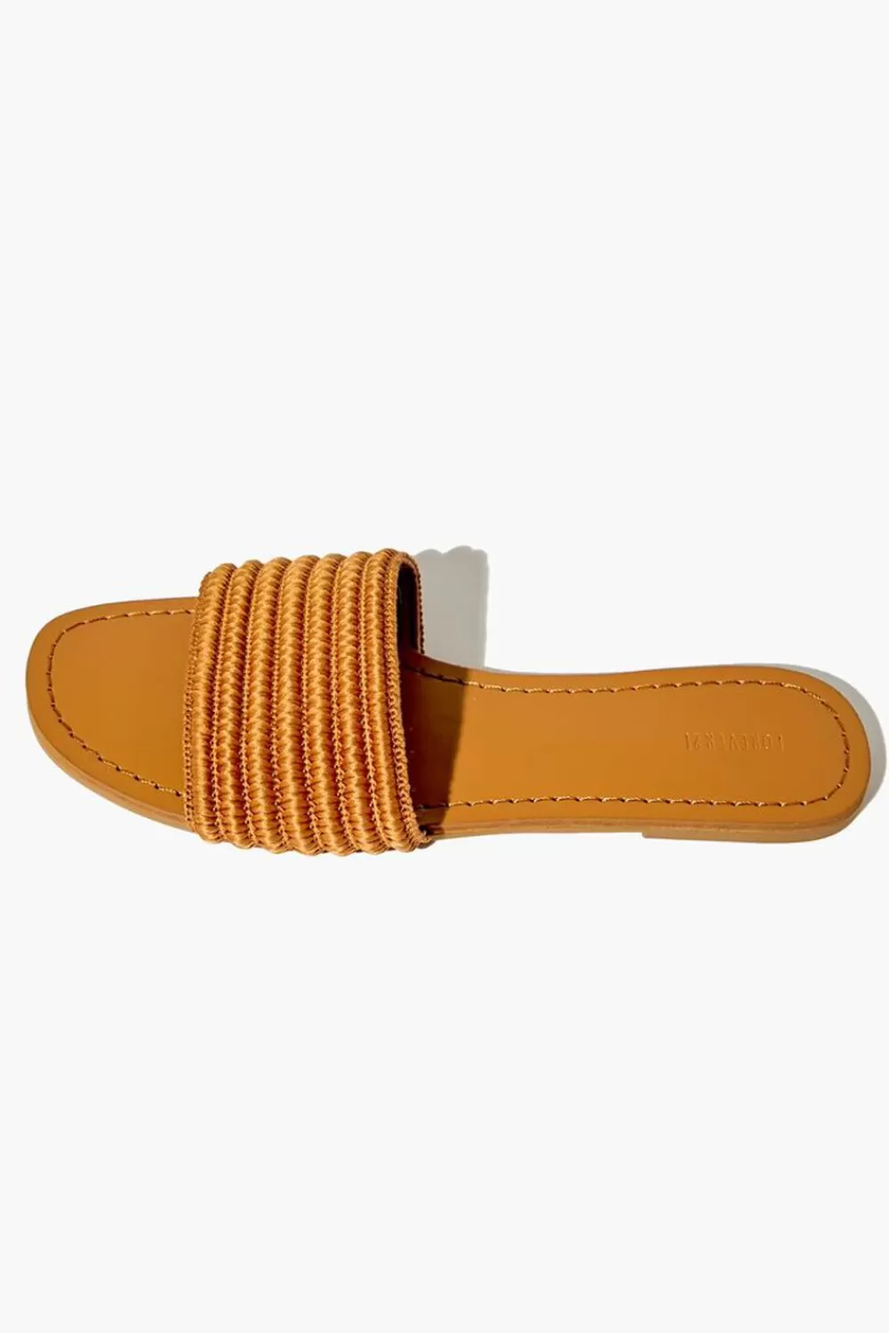 Swimwear>Forever 21 Channel-Stitch Flap Sandals Tan