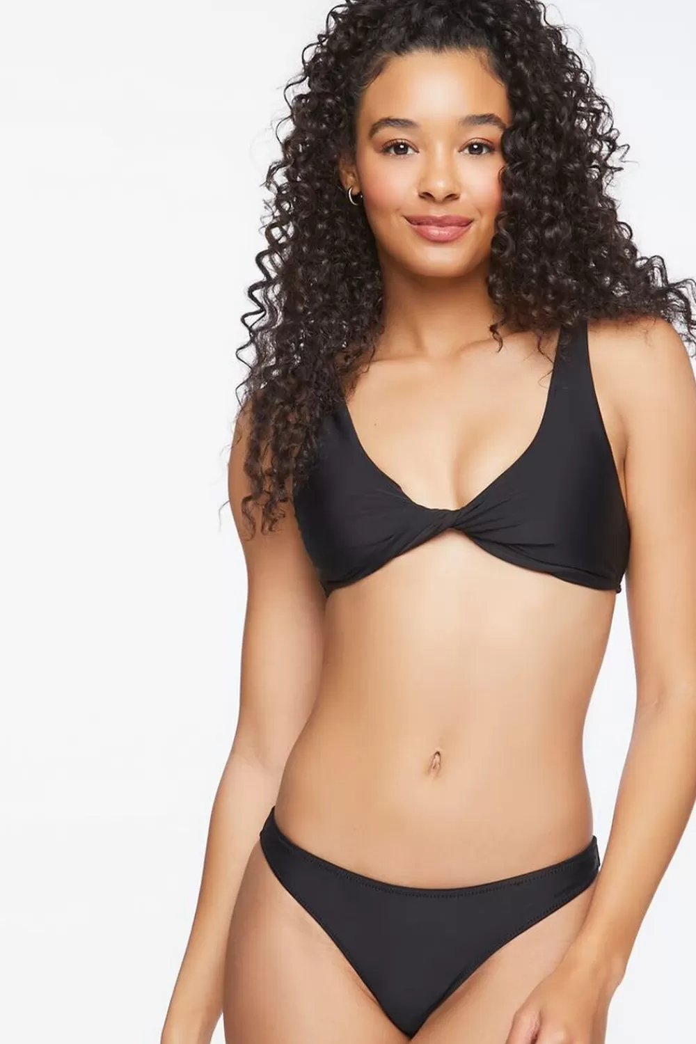 Swimwear>Forever 21 Cheeky Bikini Bottoms Black