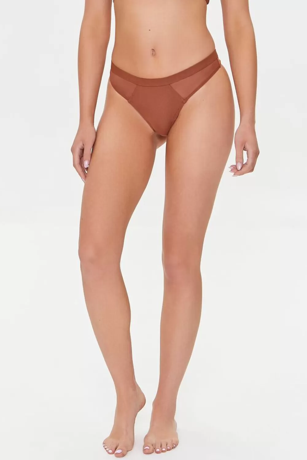 Matching Sets>Forever 21 Cheeky Mesh Panties Root Beer