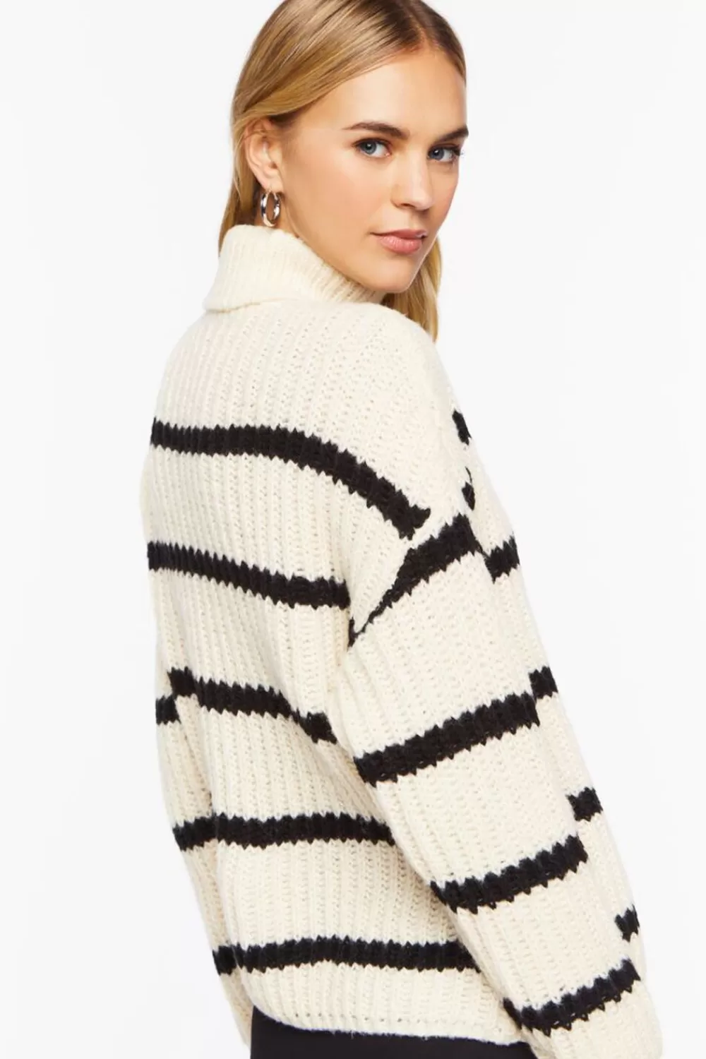 Forever 21 Chunky Striped Turtleneck Sweater | Women Tops
