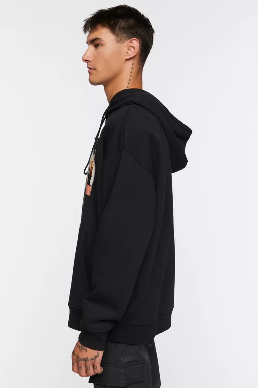 Graphic Tees>Forever 21 City Of Angels Graphic Hoodie Black/Multi