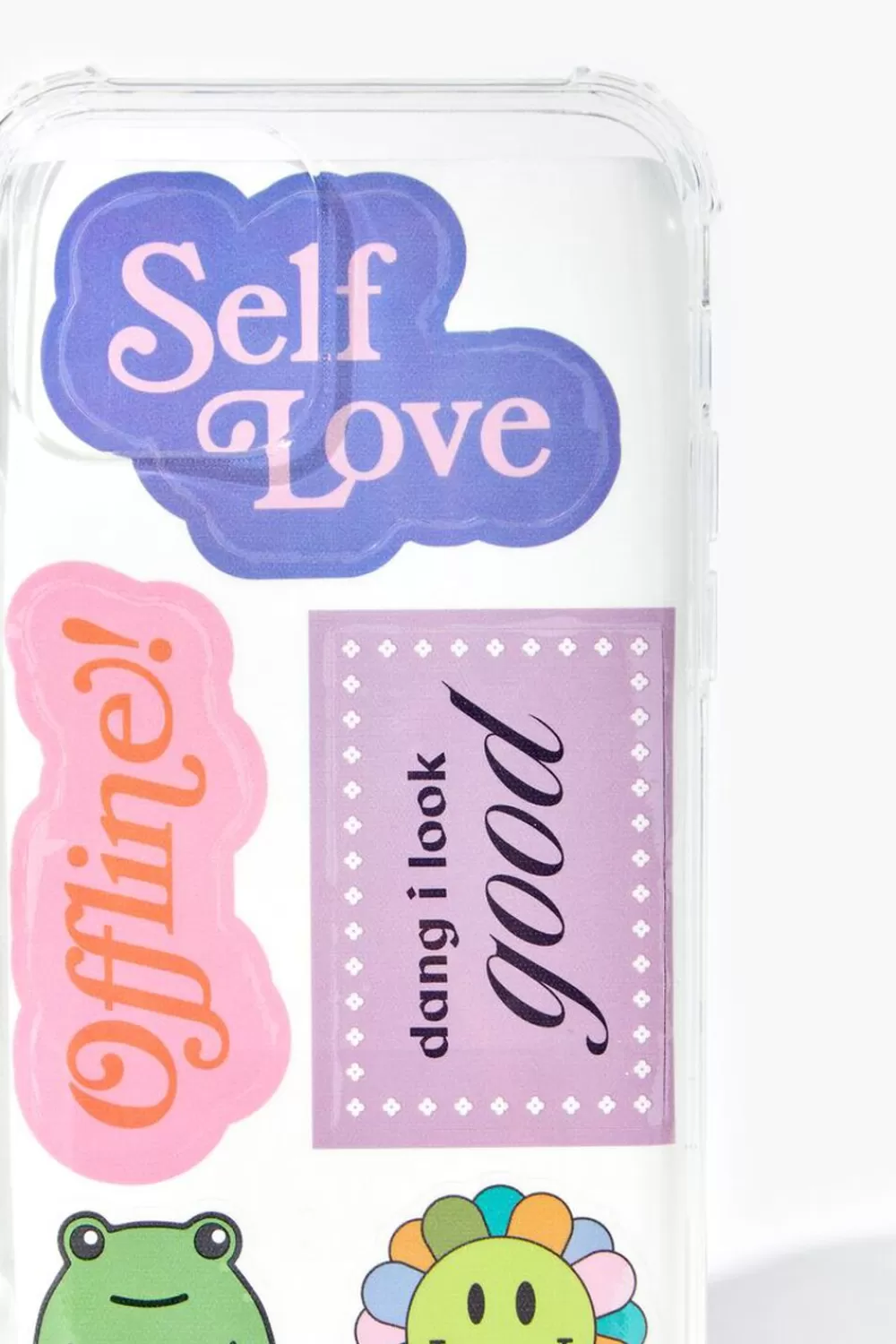 Electronics + Accessories>Forever 21 Clear Case & Stickers For Iphone 12 Pink/Multi