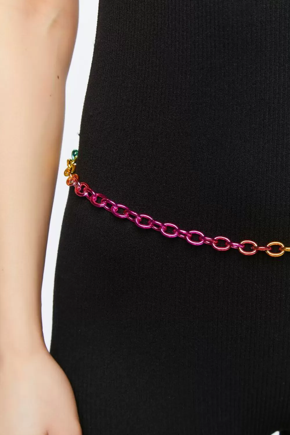 Body Jewelry>Forever 21 Color Cable Chain Hip Belt Multi