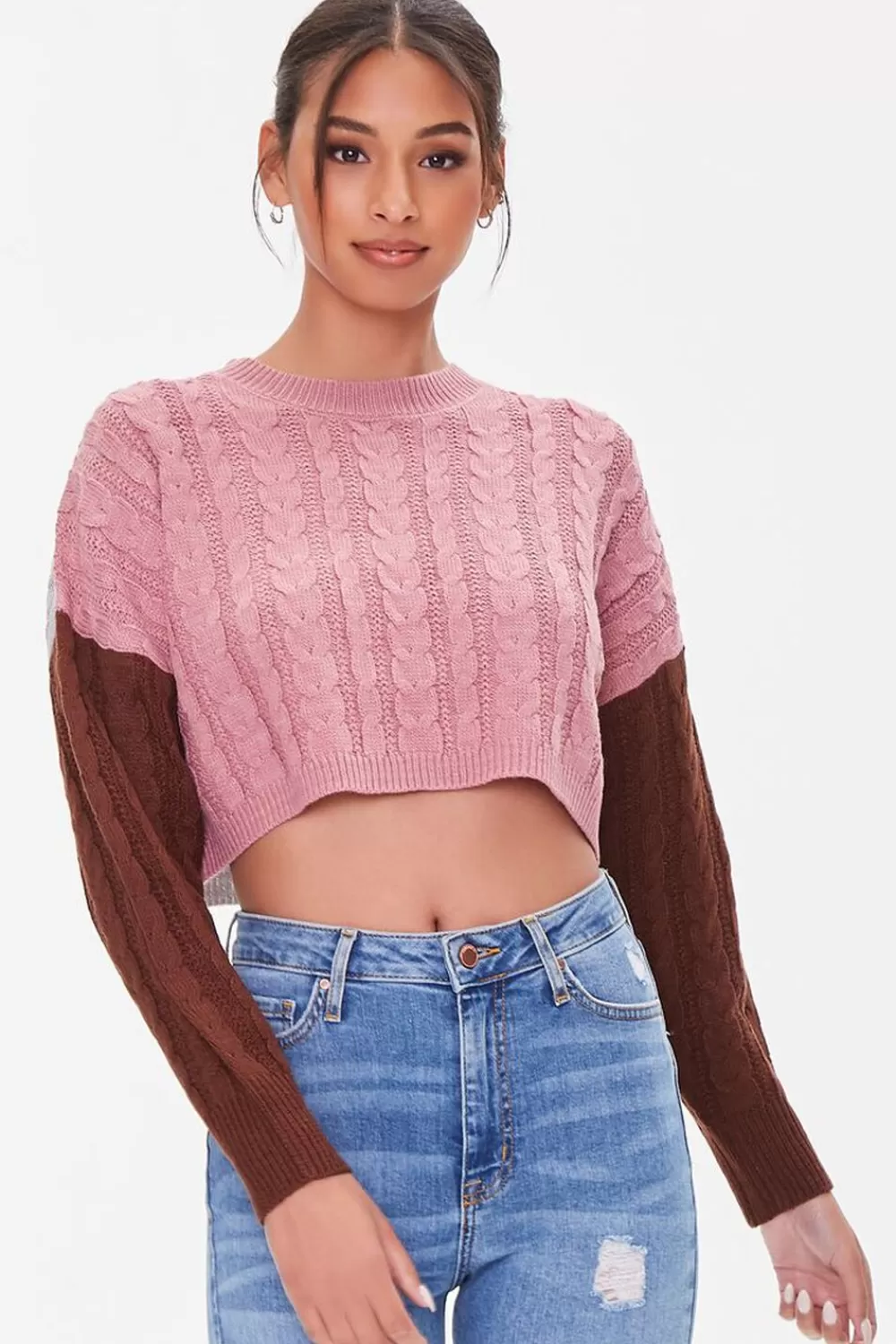 Forever 21 Colorblock Cropped Sweater | Women Tops