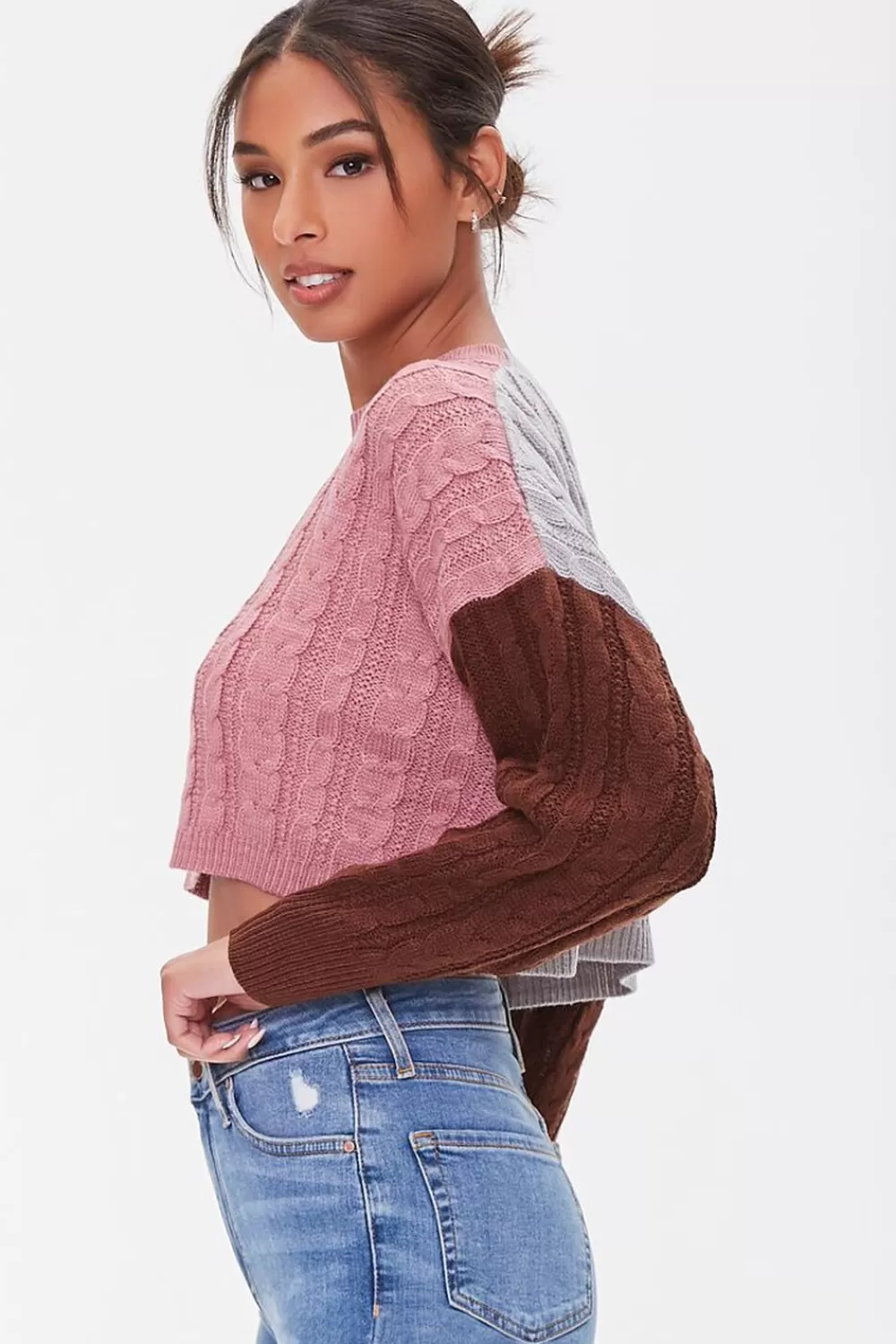 Forever 21 Colorblock Cropped Sweater | Women Tops
