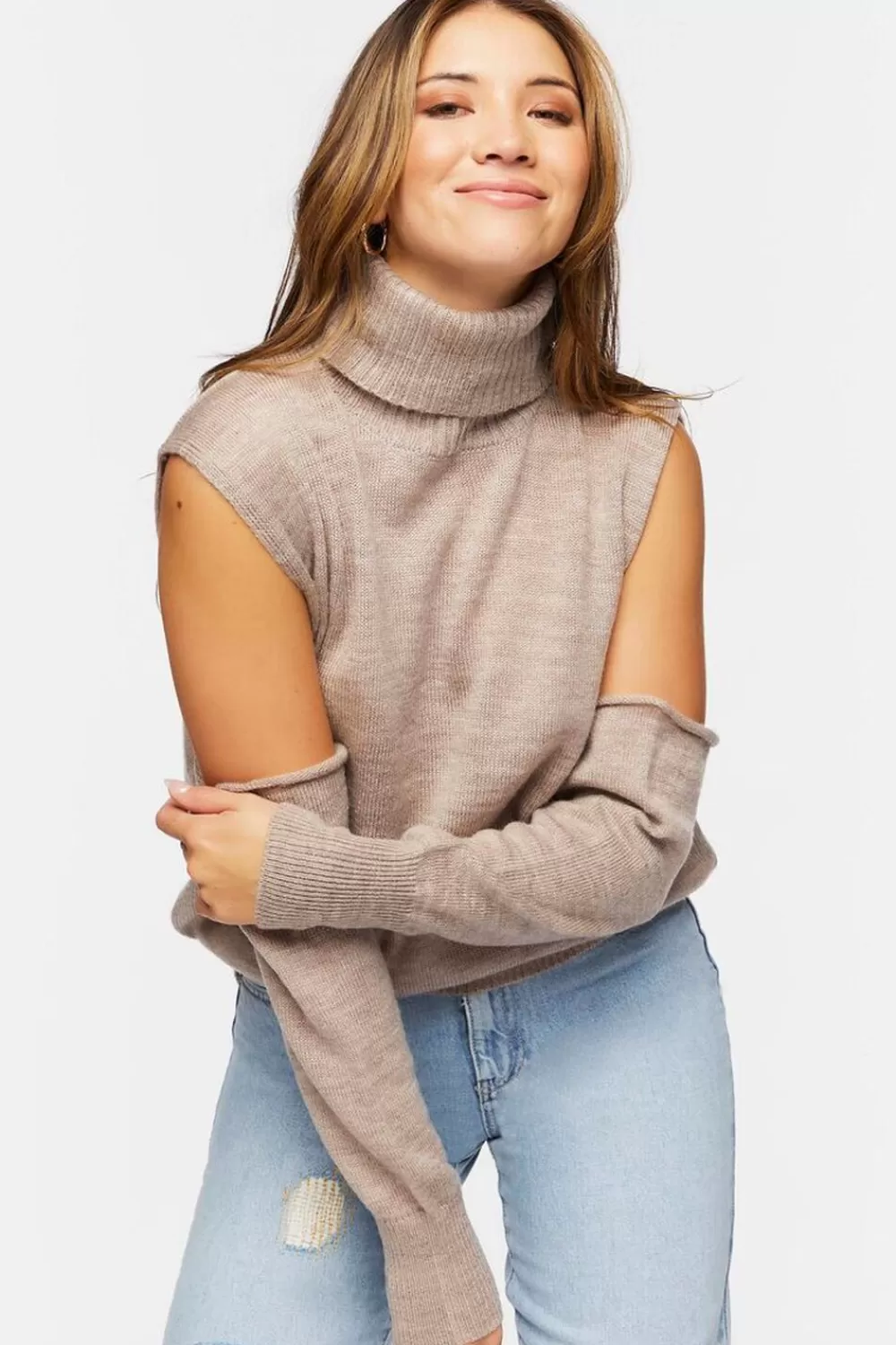 Forever 21 Convertible Open-Shoulder Sweater | Women Tops