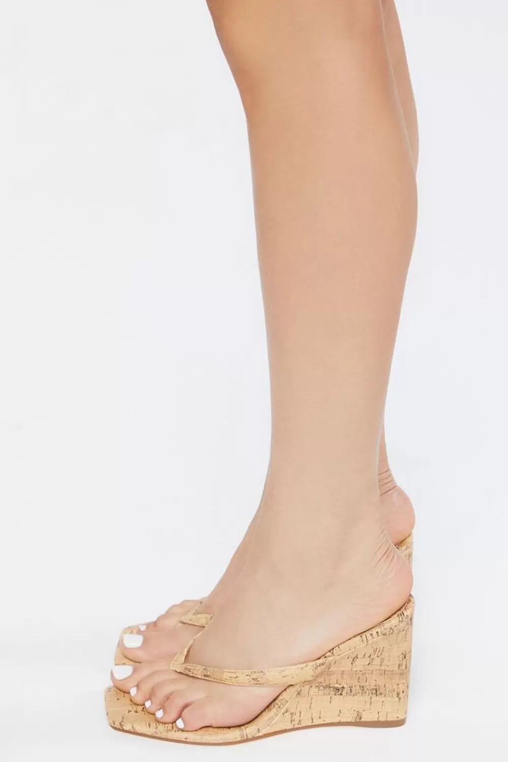 Swimwear>Forever 21 Cork Thong Wedges Natural
