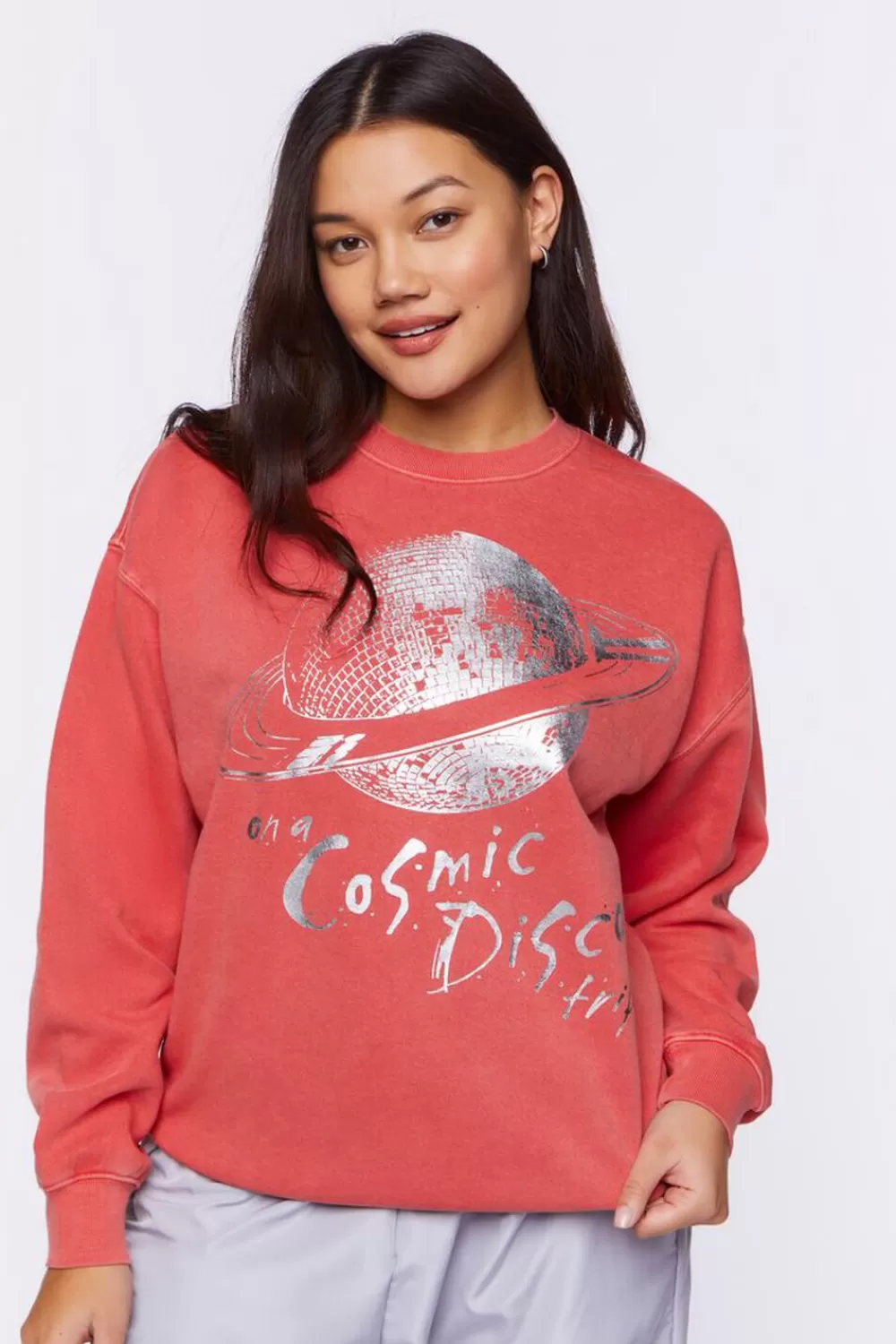 Forever 21 Cosmic Disco Trip Graphic Pullover | Women Tops