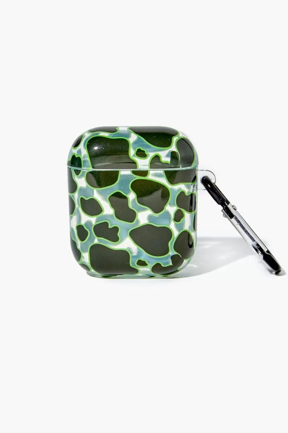 Electronics + Accessories>Forever 21 Cow Print Case For Airpods Green/Multi