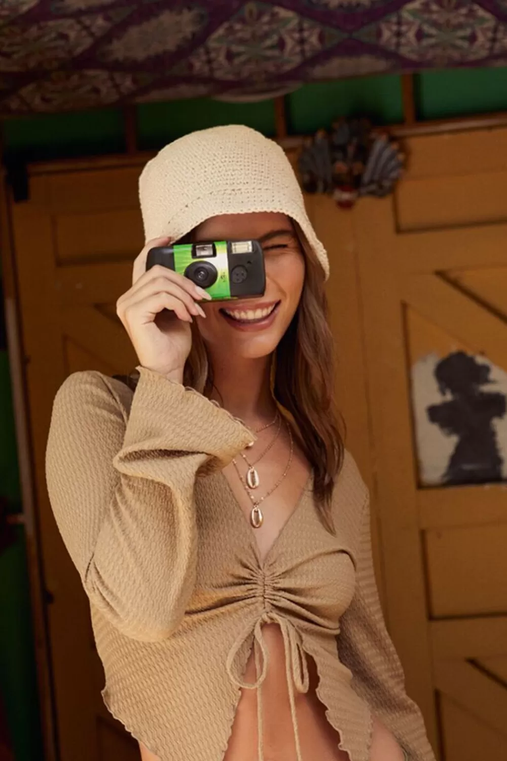 Hats + Beanies>Forever 21 Crochet Bucket Hat Cream