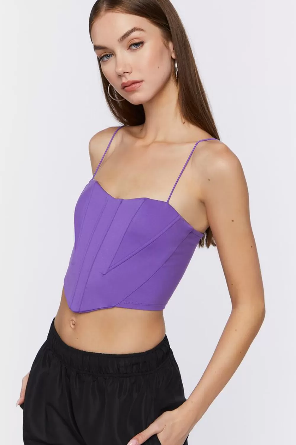 Forever 21 Cropped Corset Cami | Women Tops
