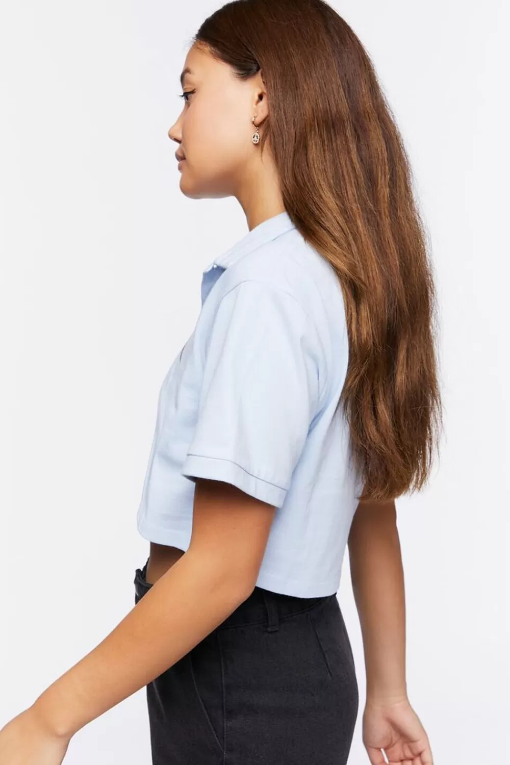 Forever 21 Cropped La Graphic Polo Shirt | Women Tops