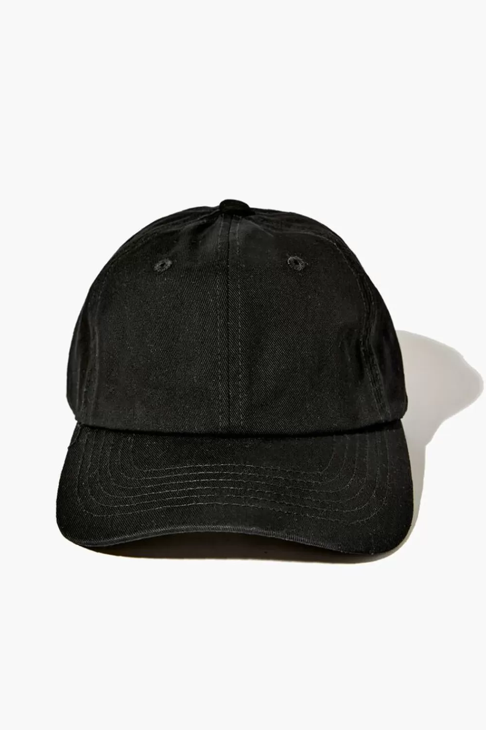 Hats + Beanies>Forever 21 Curved-Brim Baseball Cap Black