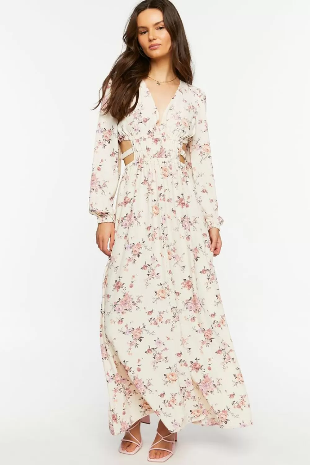 Forever 21 Cutout Floral Print Maxi Dress | Women Dresses