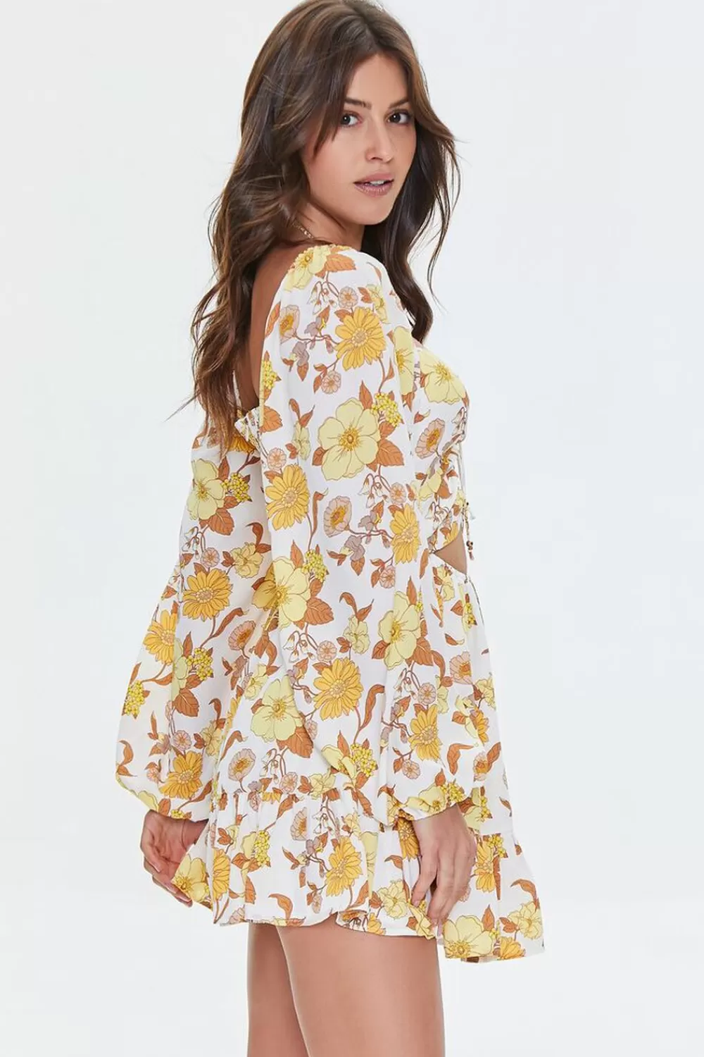 Forever 21 Cutout Floral Print Mini Dress | Women Dresses