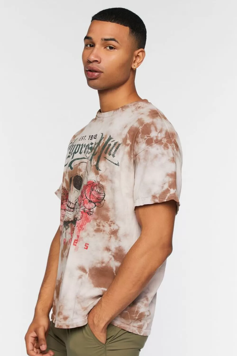 Graphic Tees>Forever 21 Cypress Hill Tie-Dye Graphic Tee Mocha/Multi