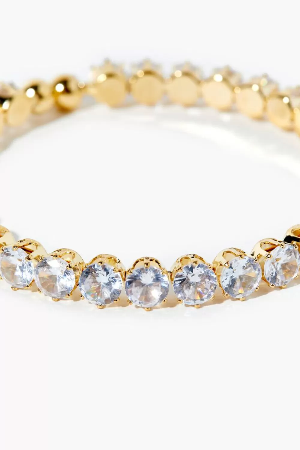 Bracelets>Forever 21 Cz Bangle Bracelet Gold