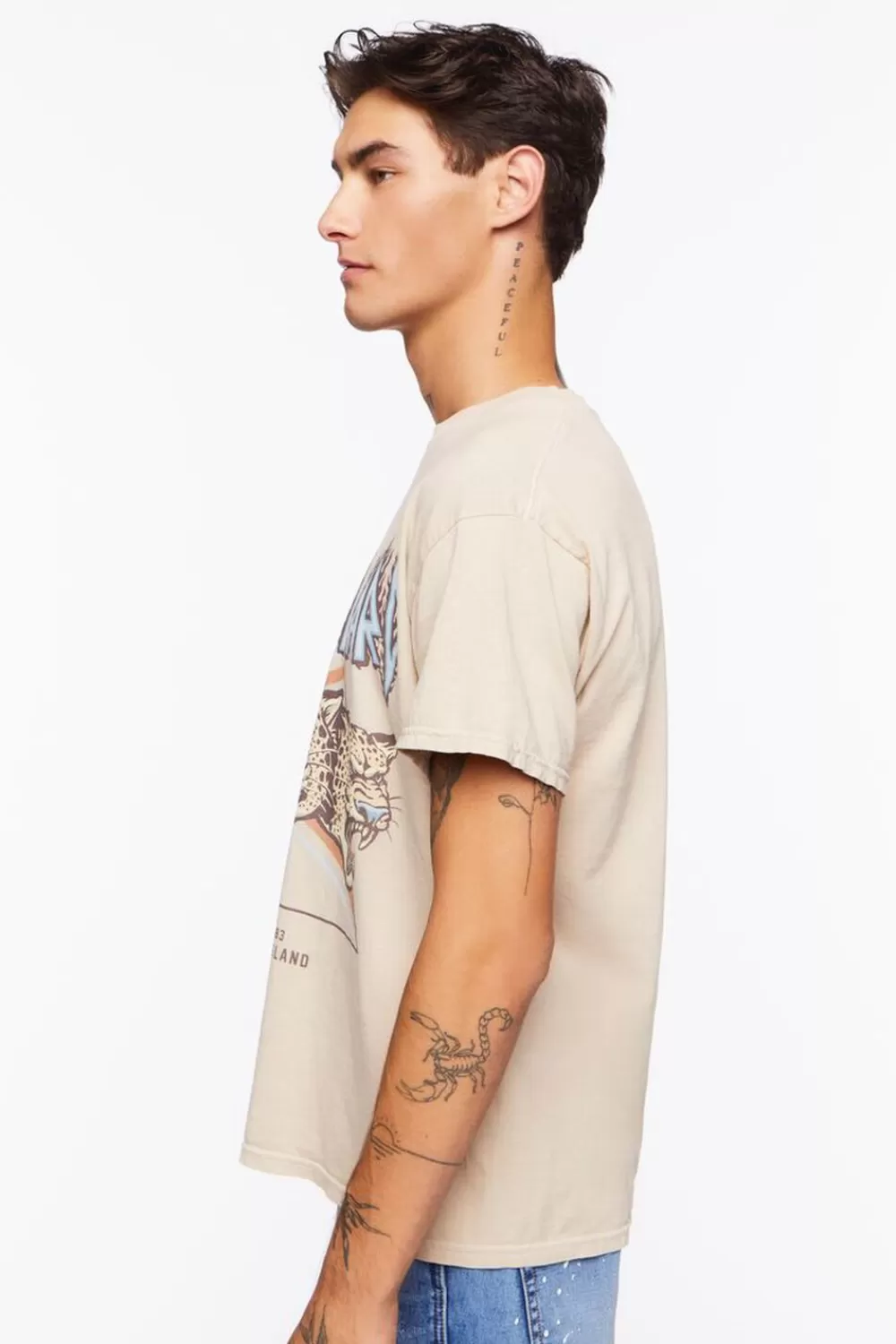 Graphic Tees>Forever 21 Def Leppard Graphic Tee Taupe/Multi
