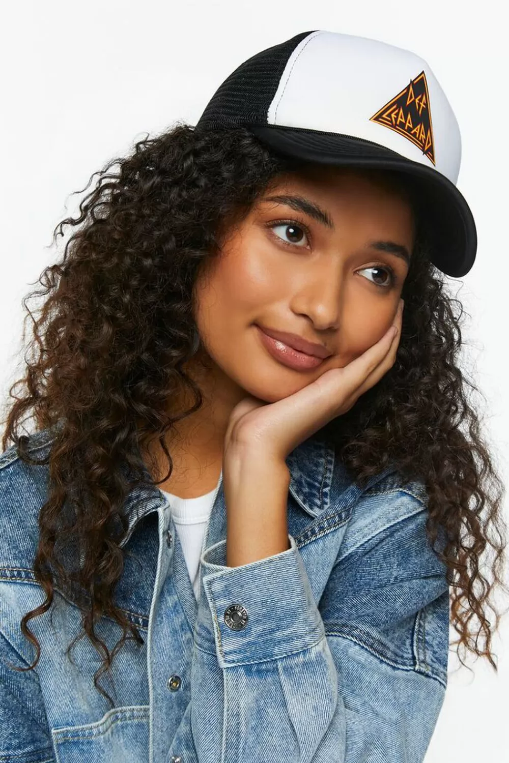 Hats + Beanies>Forever 21 Def Leppard Graphic Trucker Hat Black/Multi