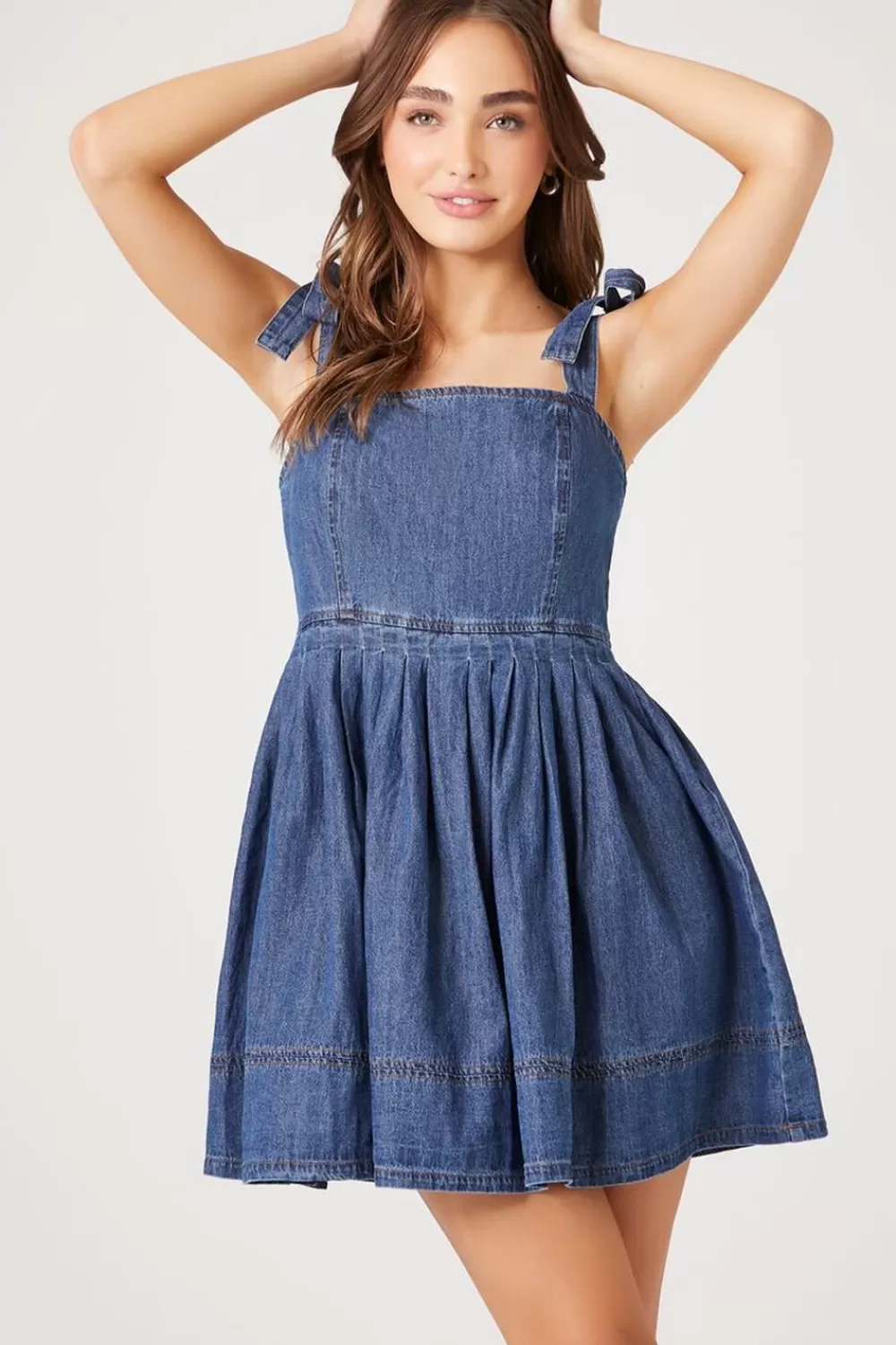 Forever 21 Denim Fit & Flare Mini Dress | Women Dresses